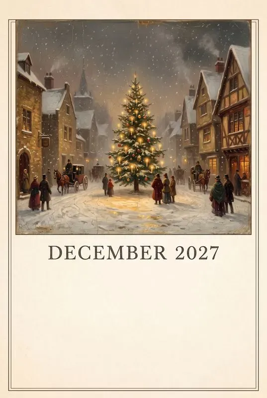 Vintage Painting 2027 Calendar Pages