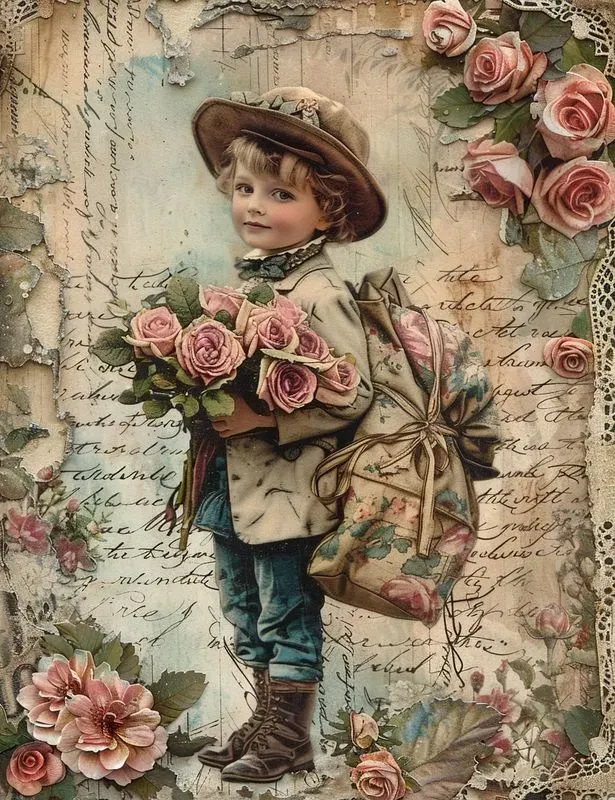 Whimsical Valentine Junk Journal Pages