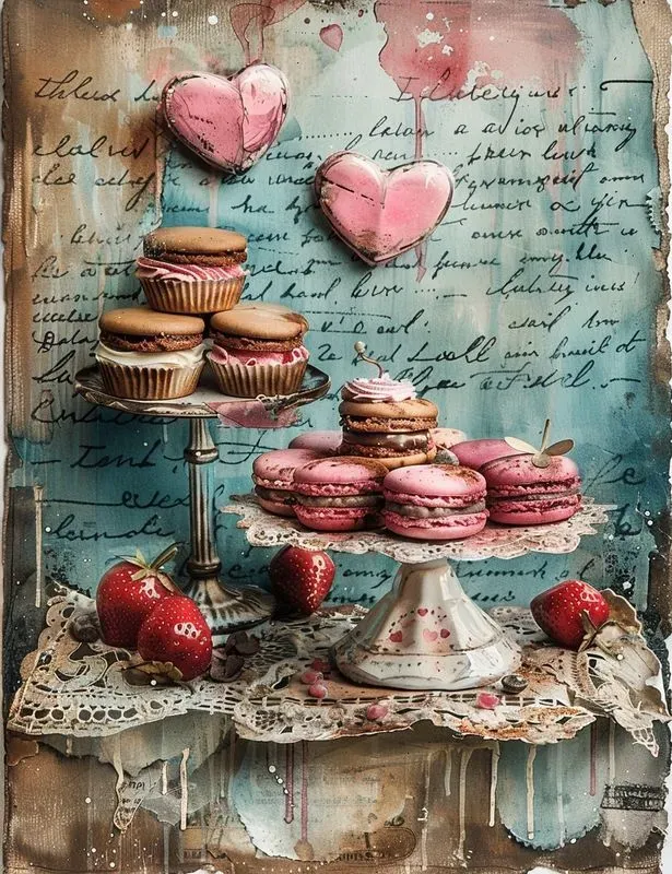 Whimsical Valentine Junk Journal Pages