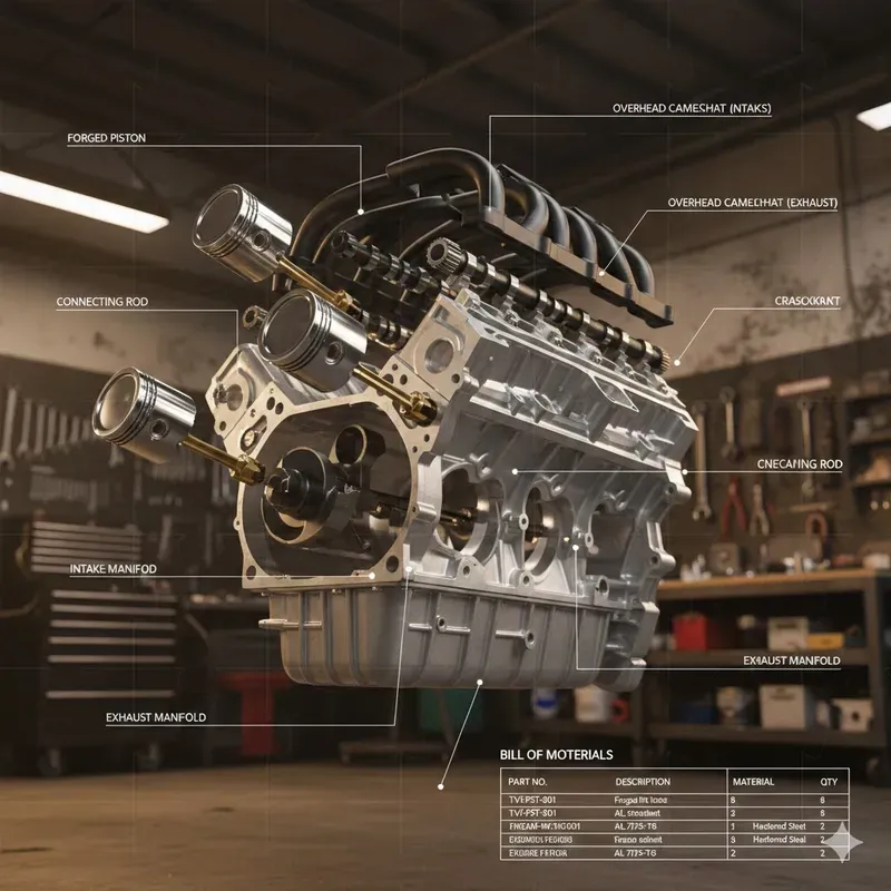 Engineering Exploded Engine Renderers