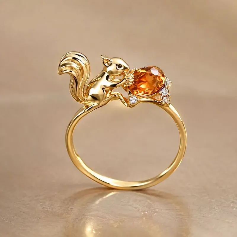 Enchanted Gemstone Fantasy Gold Rings