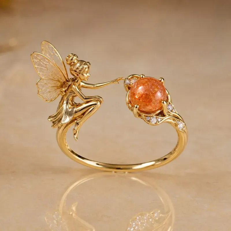 Enchanted Gemstone Fantasy Gold Rings