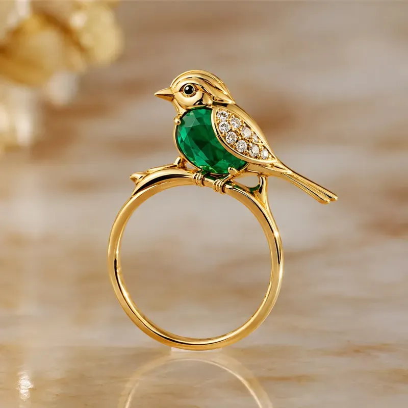 Enchanted Gemstone Fantasy Gold Rings
