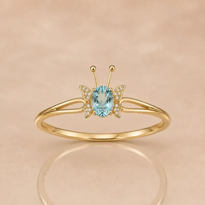 Enchanted Gemstone Fantasy Gold Rings
