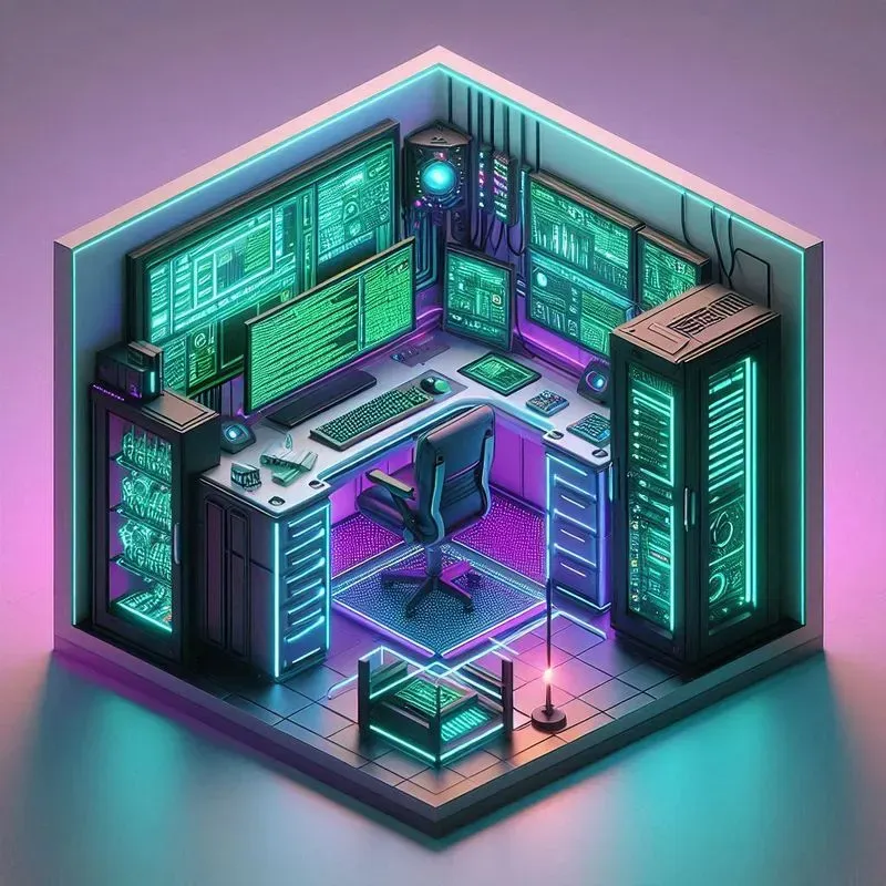 Isometric 3d Cyberpunk Room Megapacks 9