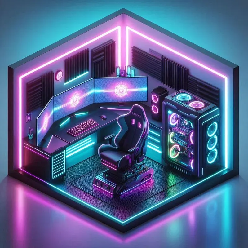 Isometric 3d Cyberpunk Room Megapacks 9