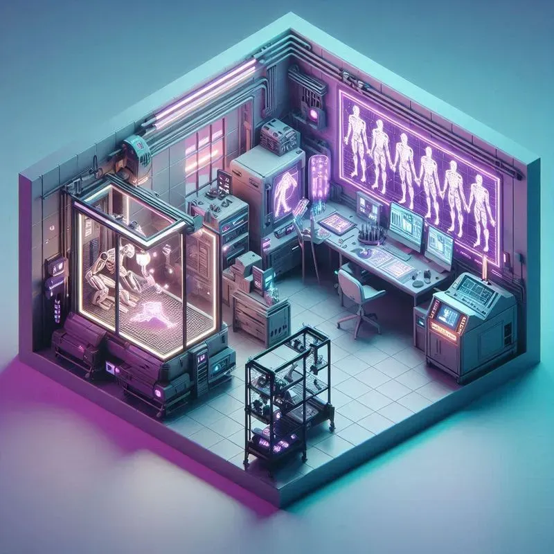 Isometric 3d Cyberpunk Room Megapacks 9