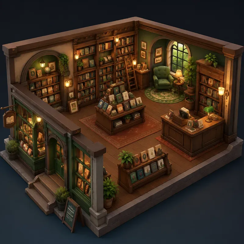 Stylized Cutaway Interior Worlds
