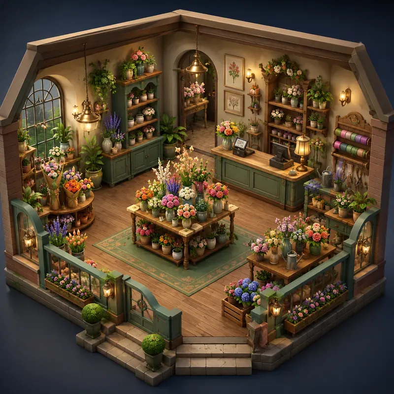 Stylized Cutaway Interior Worlds