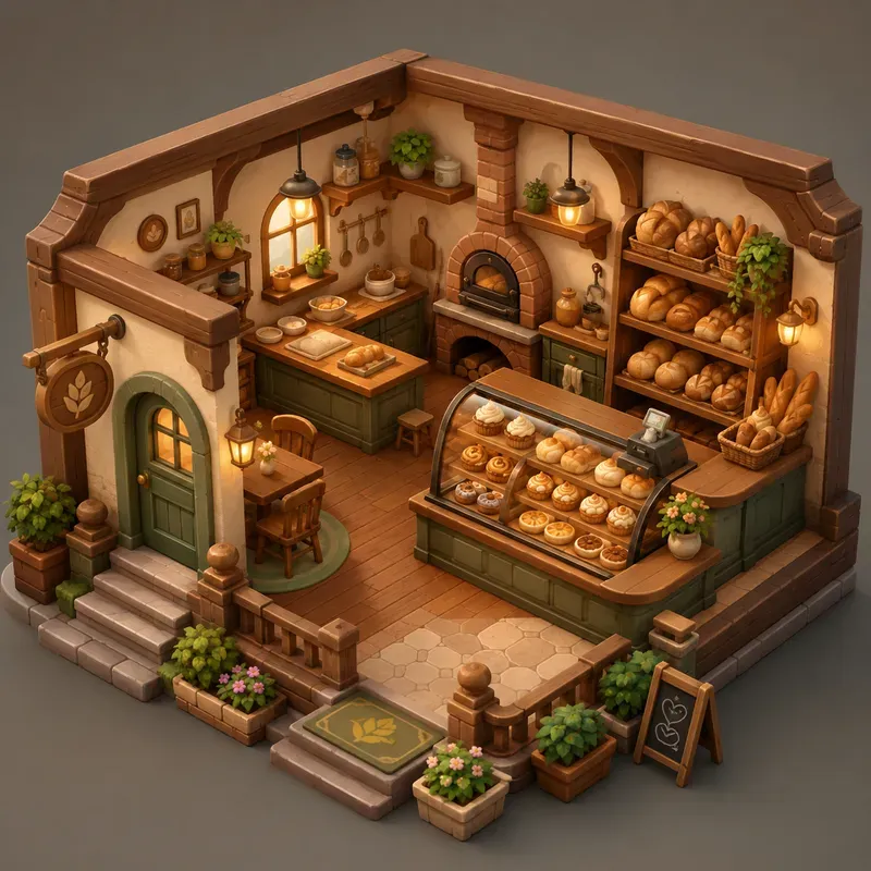 Stylized Cutaway Interior Worlds