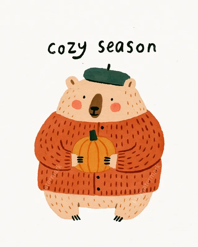 Cozy Woodland Fall Quote Cliparts