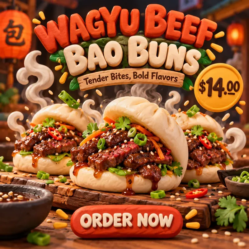3D Food Ad Poster Creator