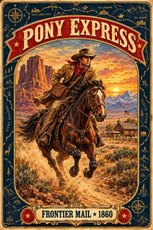 Vintage American Stagecoach Posters