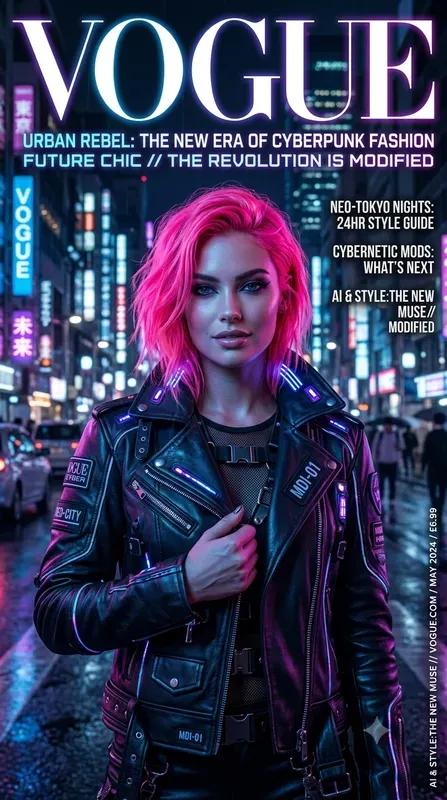 Cyberpunk Vogue Magazine Covers