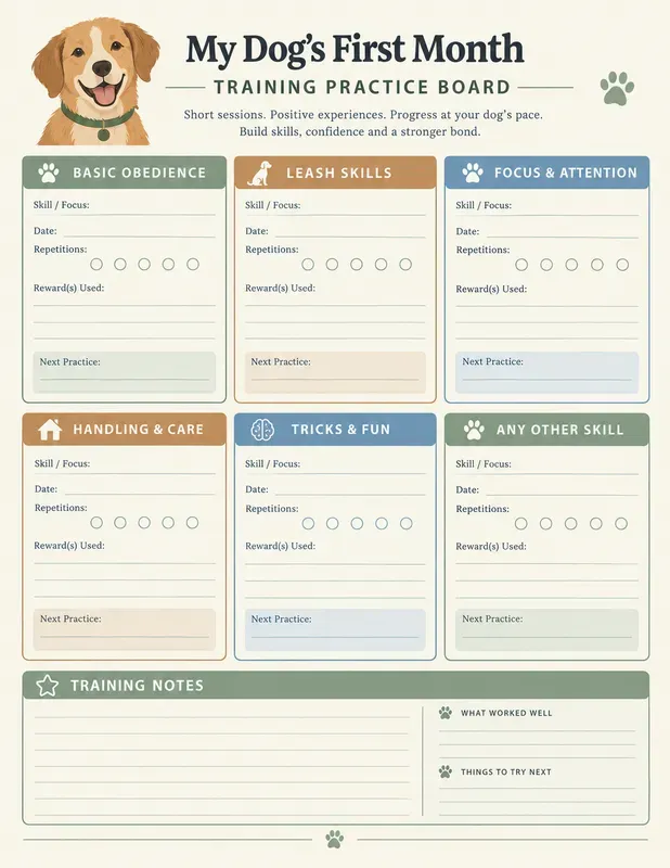 Dog Adoption First Month Journals