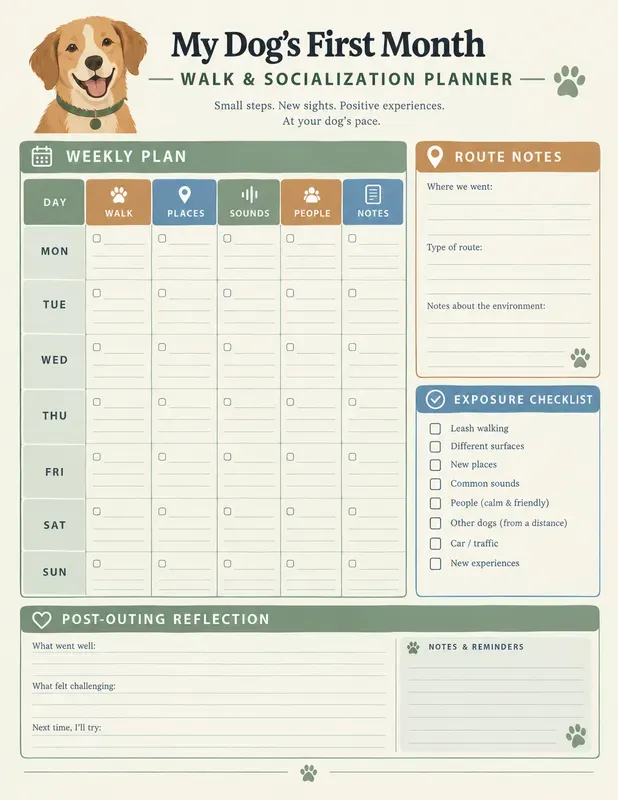 Dog Adoption First Month Journals