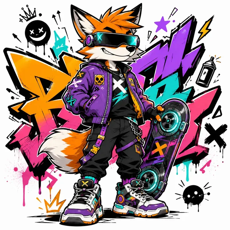 Urban Cartoon Icon Posters