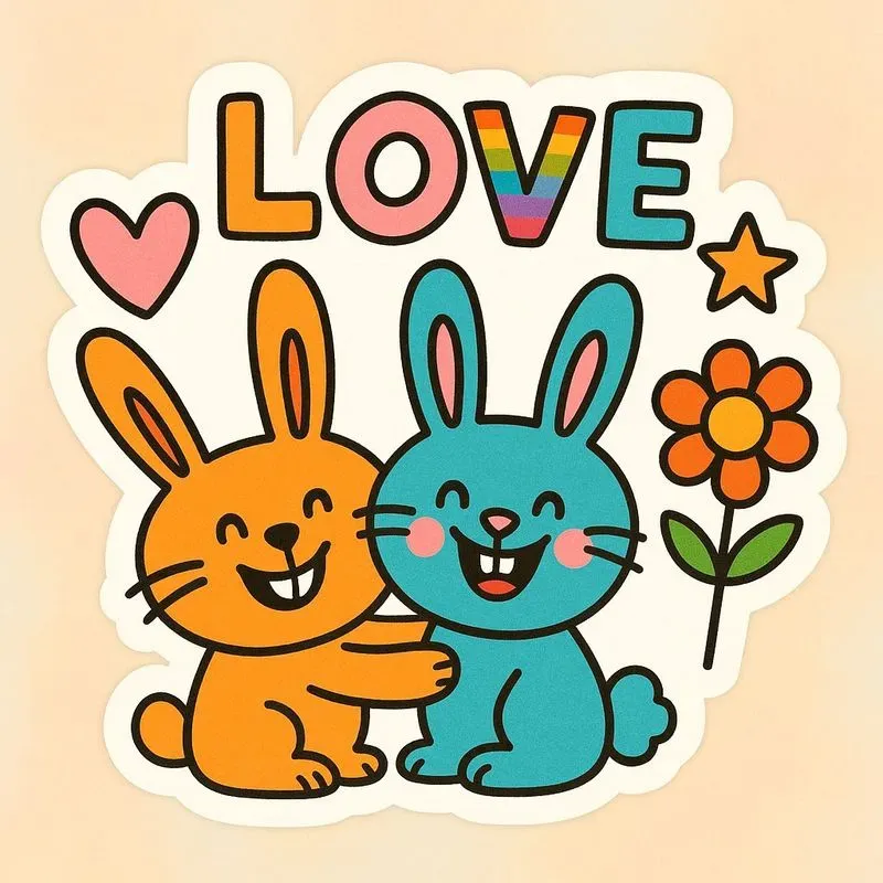 Smiling Stickers With Text
