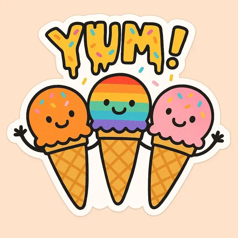 Smiling Stickers With Text