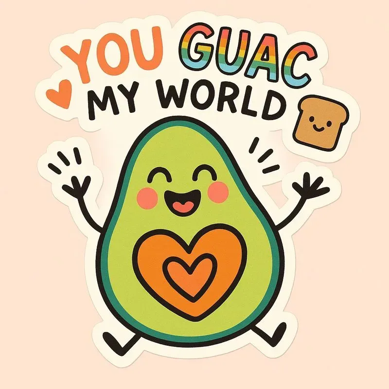 Smiling Stickers With Text