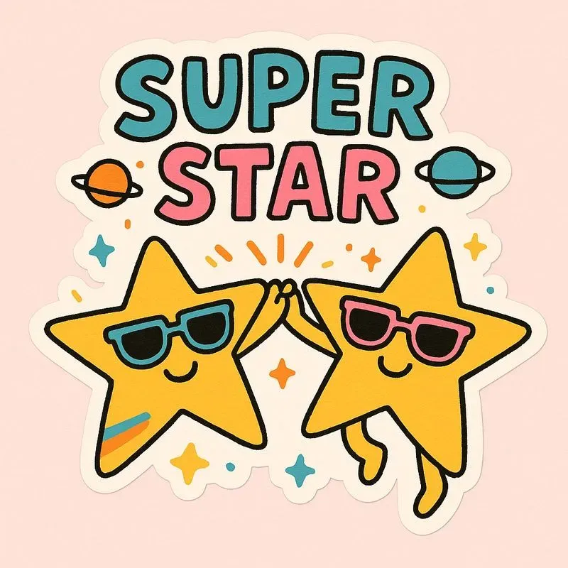 Smiling Stickers With Text