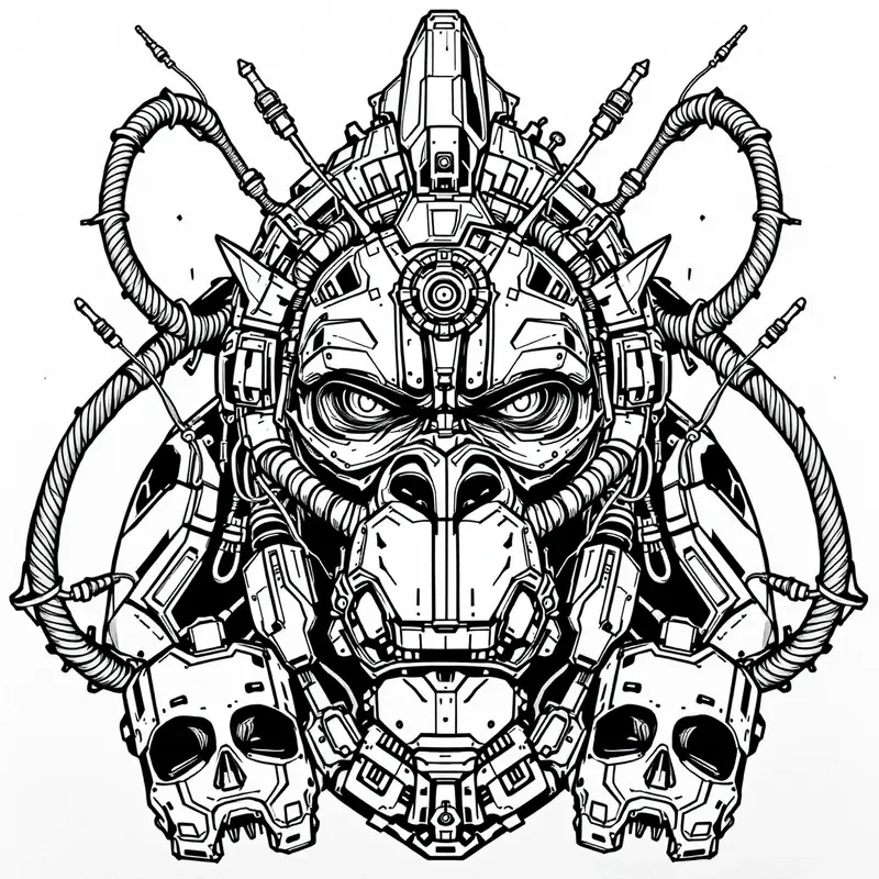 Cyborg Baphomet Ink Designs