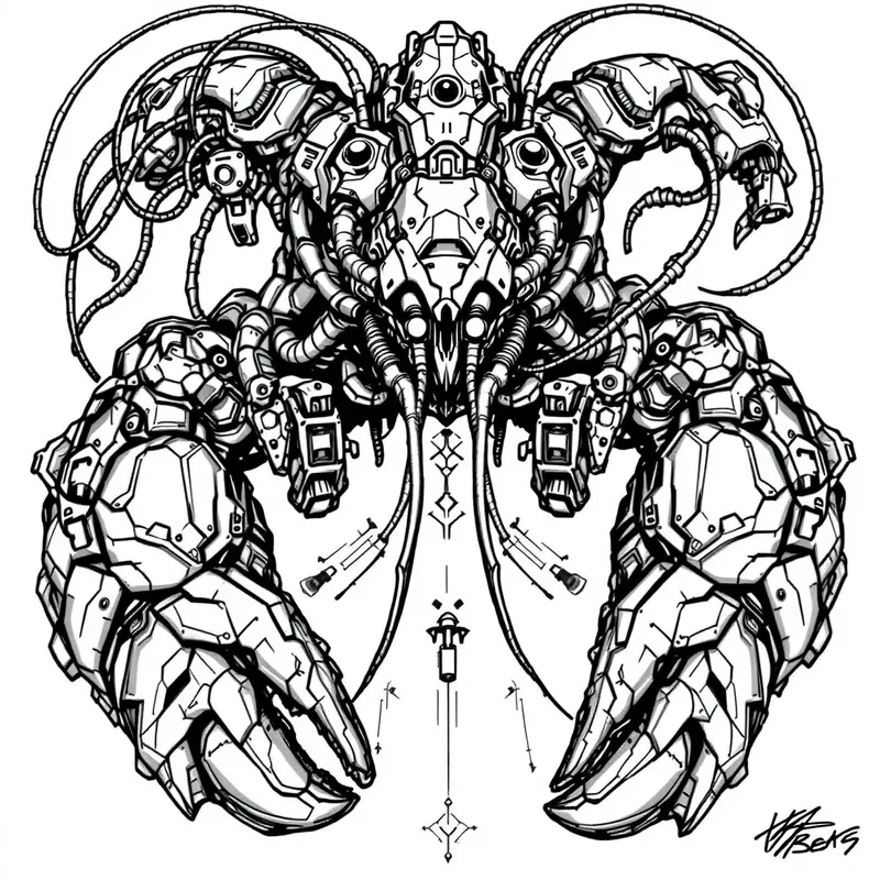 Cyborg Baphomet Ink Designs