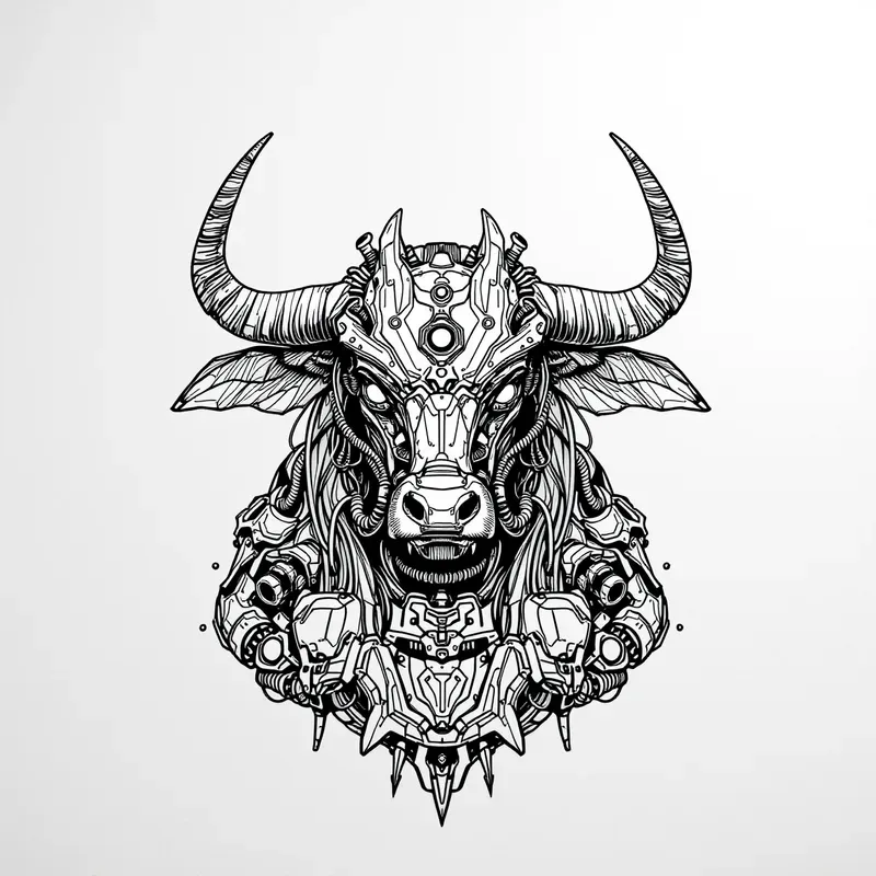 Cyborg Baphomet Ink Designs