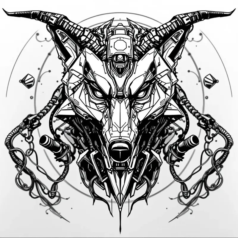 Cyborg Baphomet Ink Designs