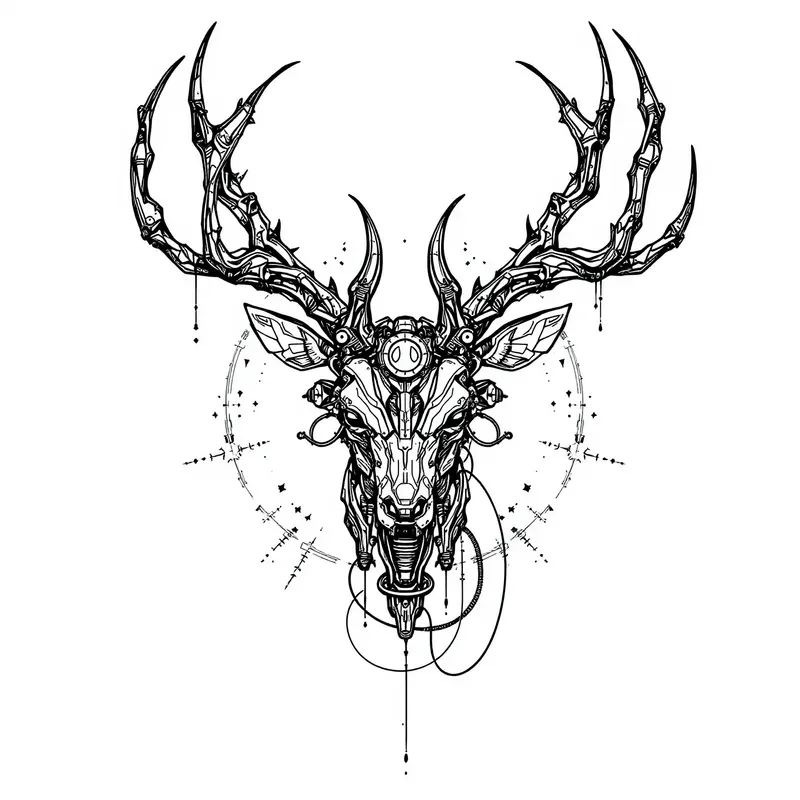Cyborg Baphomet Ink Designs