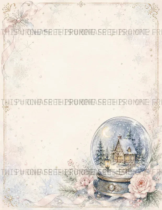 Whimsical Snow Globe Pages