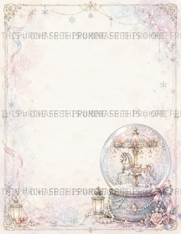 Whimsical Snow Globe Pages