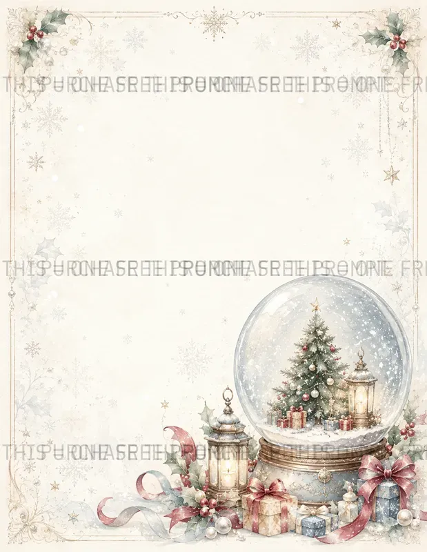 Whimsical Snow Globe Pages
