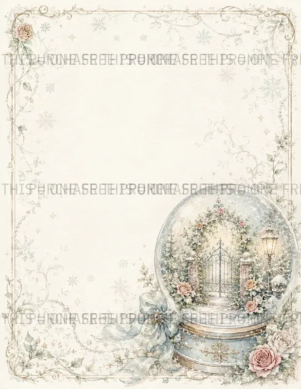 Whimsical Snow Globe Pages