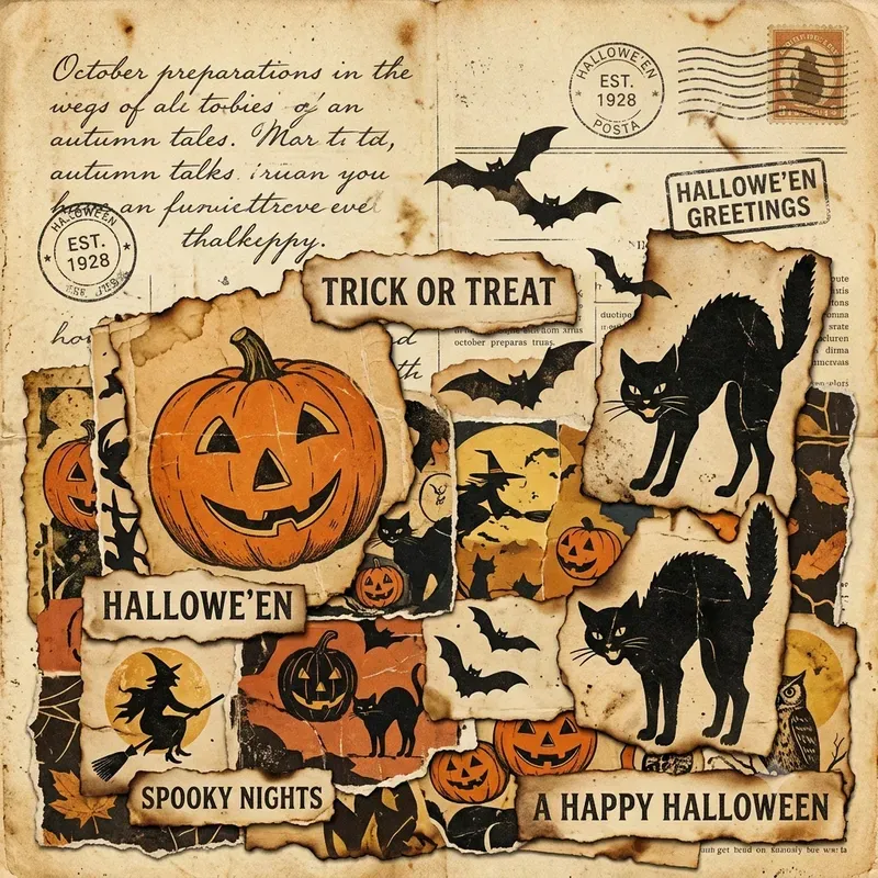Halloween Paper Scraps