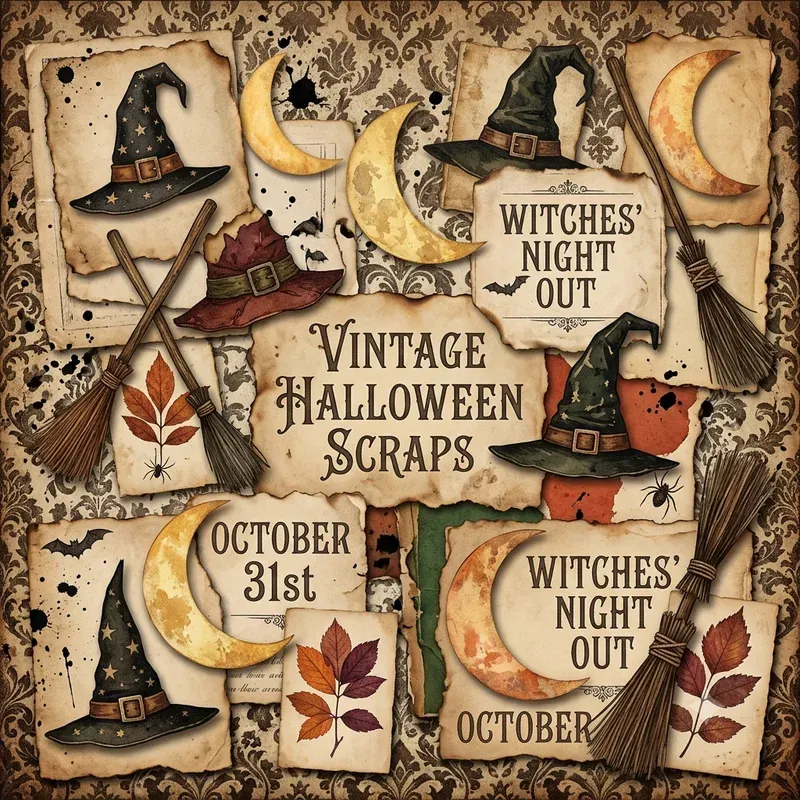Halloween Paper Scraps