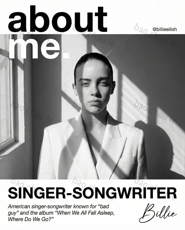 Blackandwhite About Me Posters