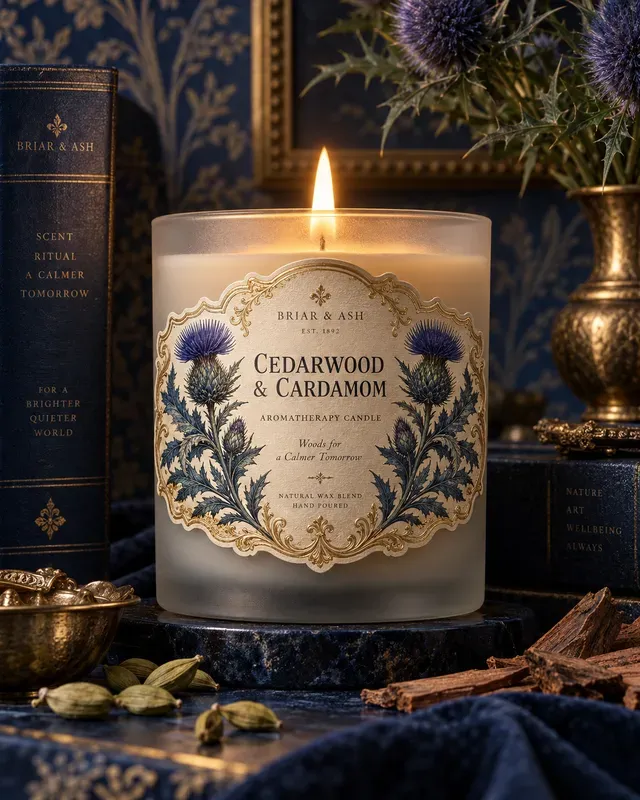 Luxury Victorian Candle Label Assets