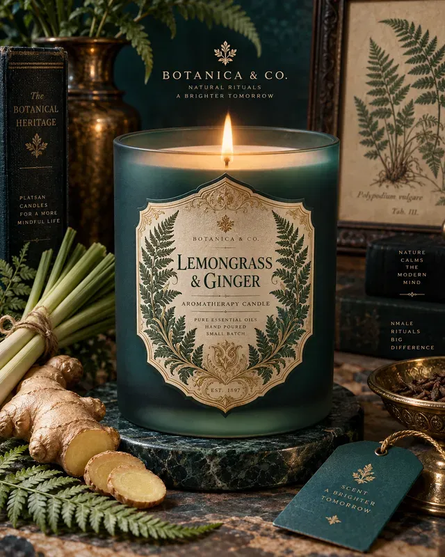 Luxury Victorian Candle Label Assets