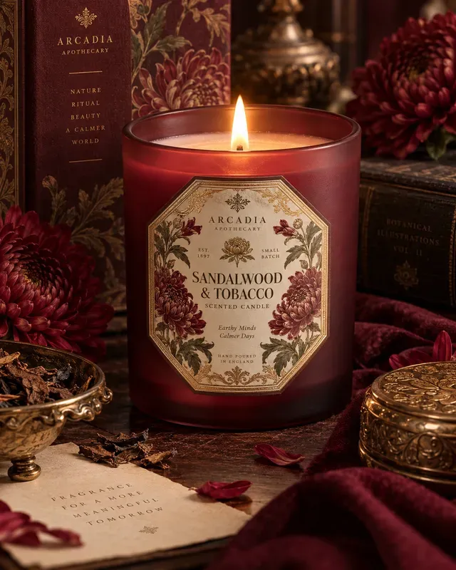 Luxury Victorian Candle Label Assets