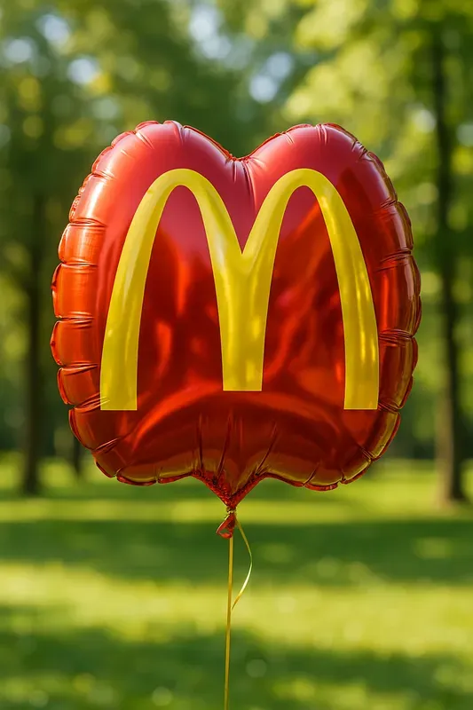 Realistic Metallic Foil Logo Balloons