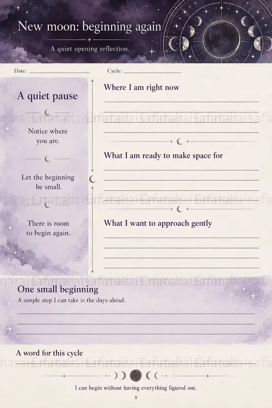 Lunar Journal Page Creator