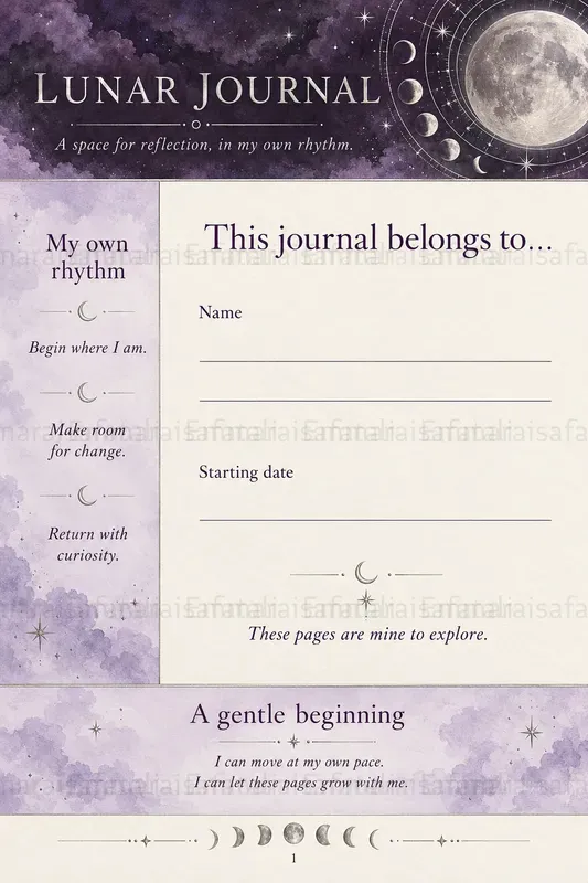 Lunar Journal Page Creator