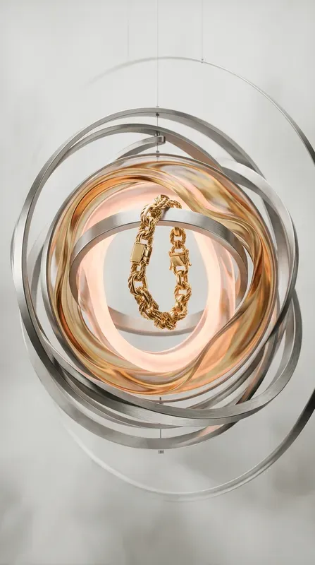 Kinetic Fluid Geometric Ring Studios