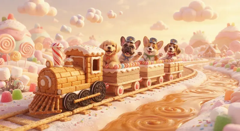 Whimsical Animal Dessert Trains