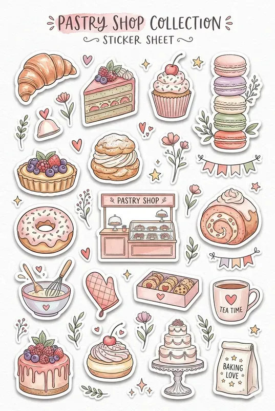 Aesthetic Journal Sticker Sheet Creators