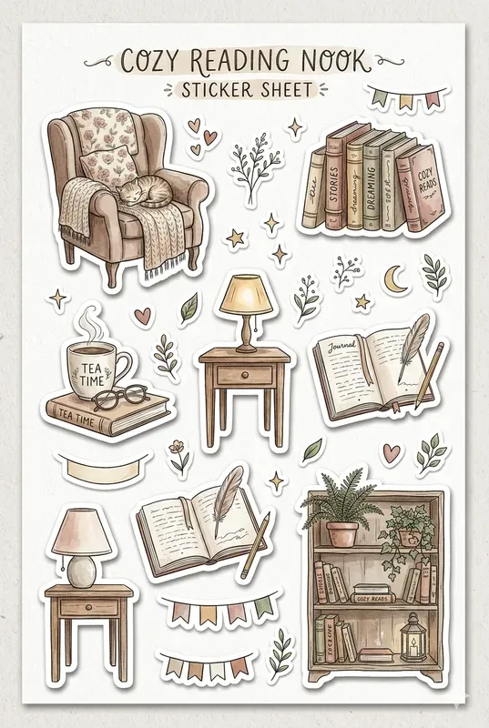 Aesthetic Journal Sticker Sheet Creators