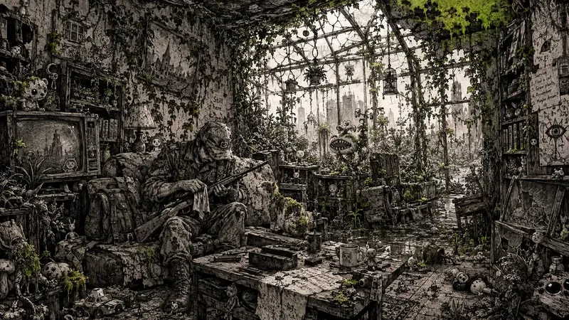 Post Apocalyptic Surreal Living Rooms