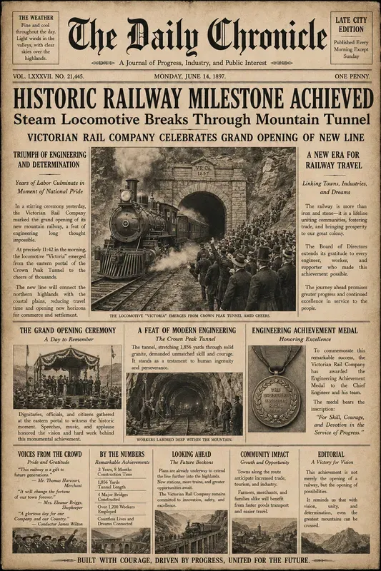 Vintage Newspaper Front Pages
