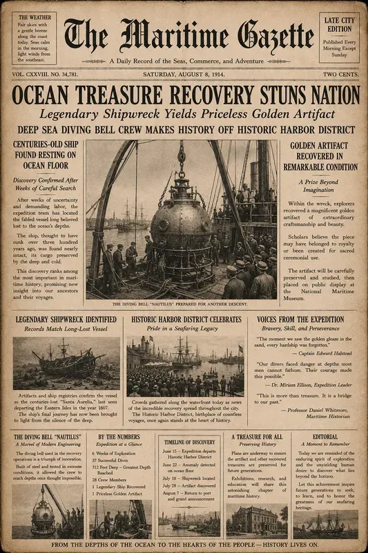 Vintage Newspaper Front Pages